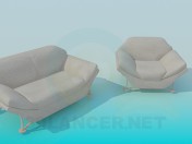 Sofa and armchair