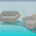 3d model Sofa and armchair - preview