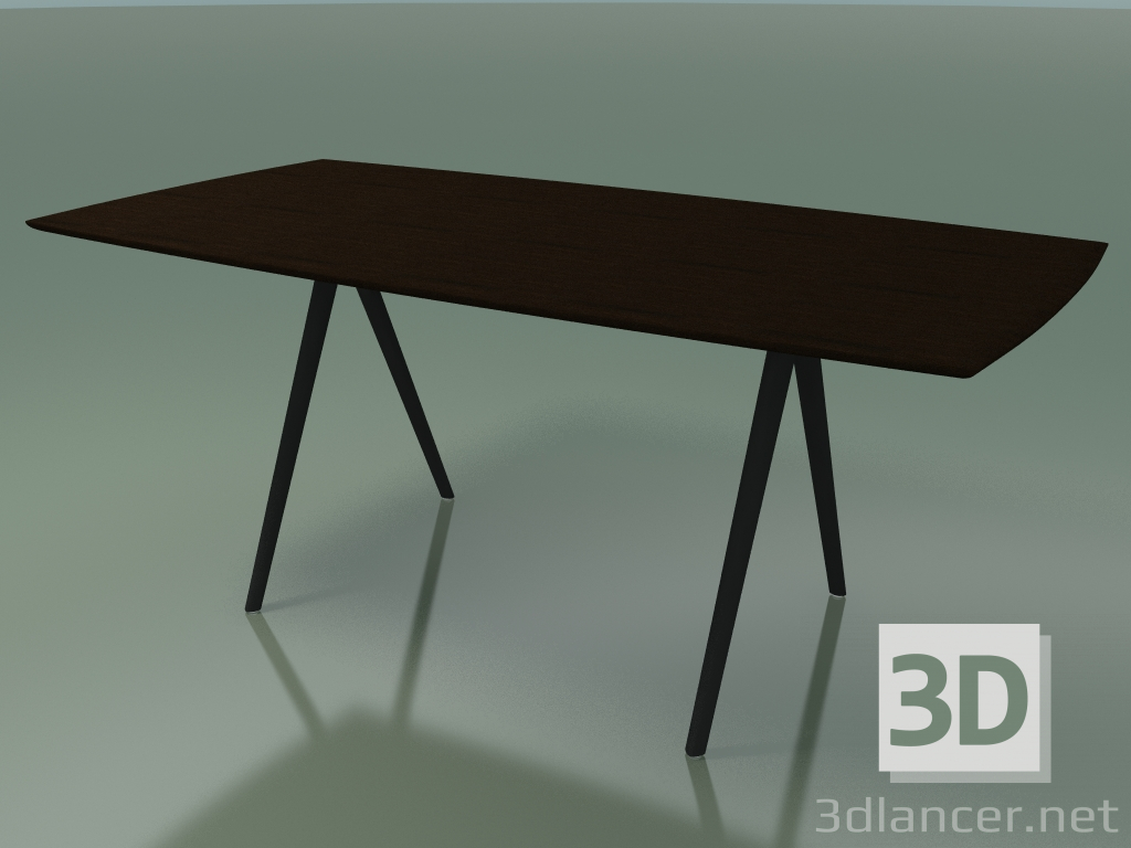 3d model Mesa en forma de jabón 5419 (H 74 - 90x180 cm, patas 180 °, chapada en wengué L21, V44) - vista previa