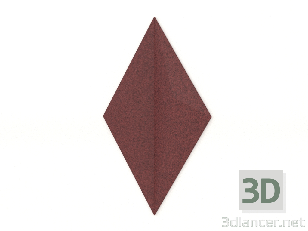 3d model Panel de pared 3D LINE (burdeos) - vista previa