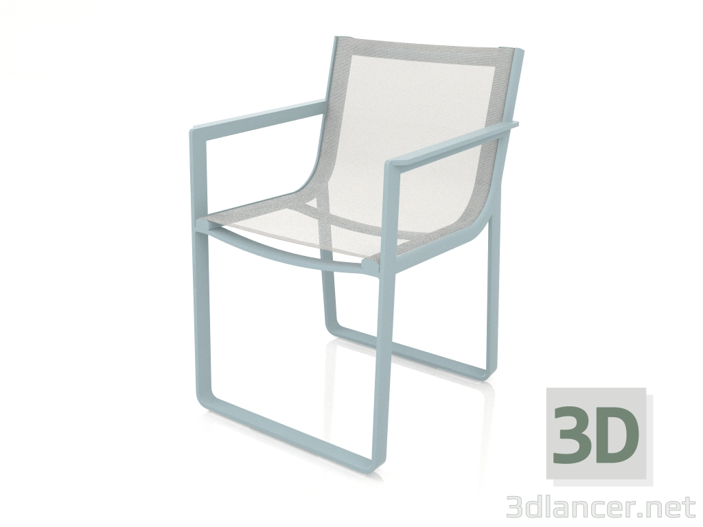 modello 3D Sedia da pranzo (grigio blu) - anteprima