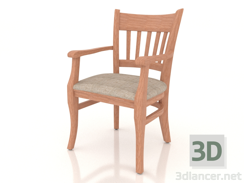 modèle 3D Chaise (fauteuil) Liverpool (hêtre naturel) - preview