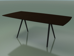Table en forme de savon 5420 (H 74 - 100x200 cm, pieds 150 °, plaqué L21 wengé, V44)
