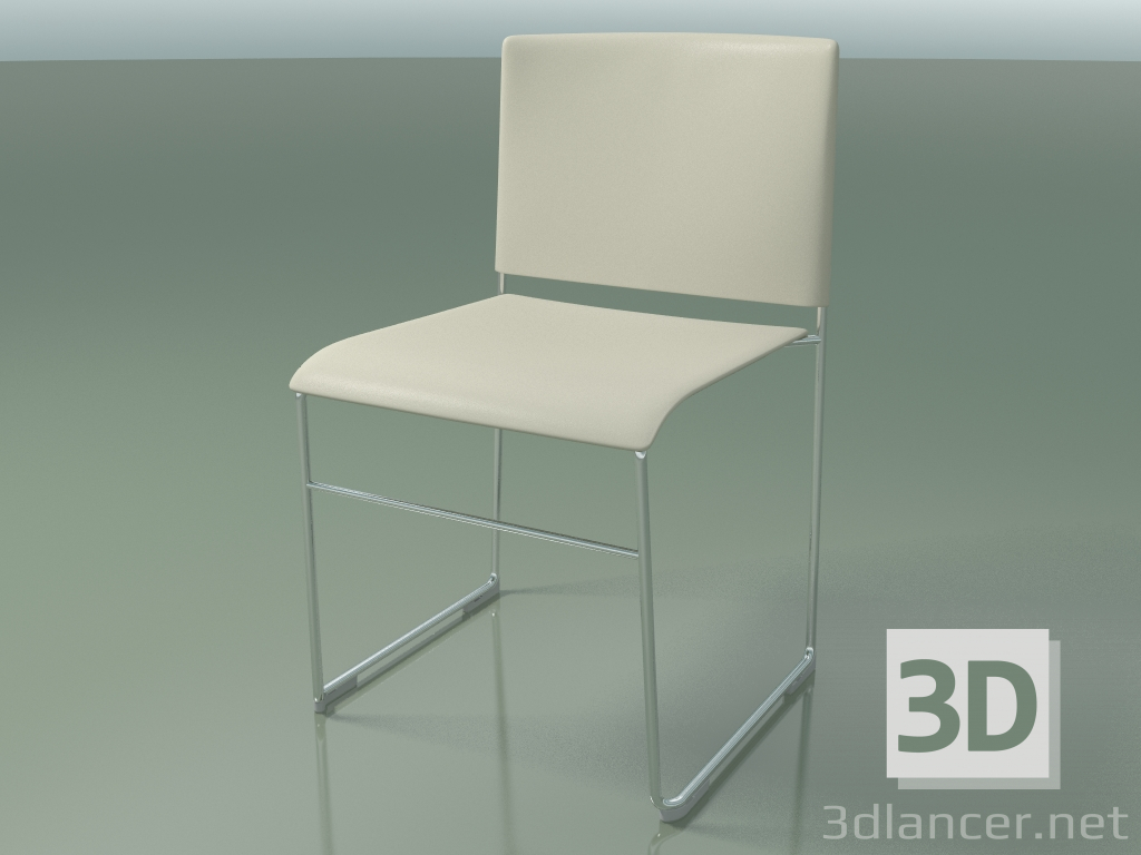 3d model Silla apilable 6600 (polipropileno marfil, CRO) - vista previa