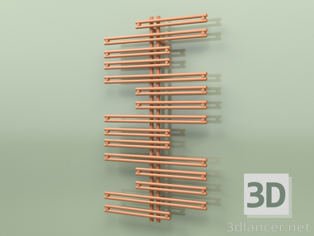 3d model Heated towel rail - Kea (1300 x 750, RAL - 8023) - preview