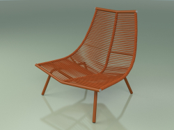 Chaise longue à dossier haut 002 (rouille métallique)