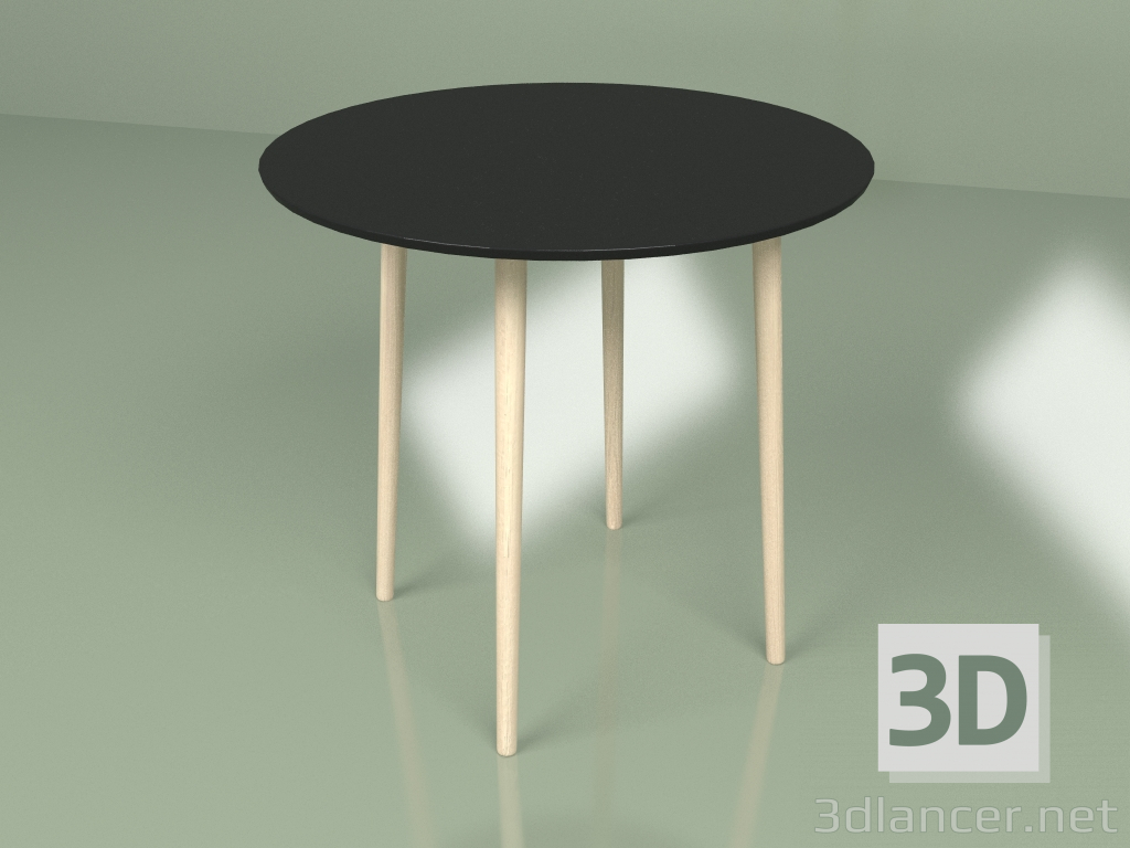 3d model Mesa central Sputnik 80 cm (negro) - vista previa