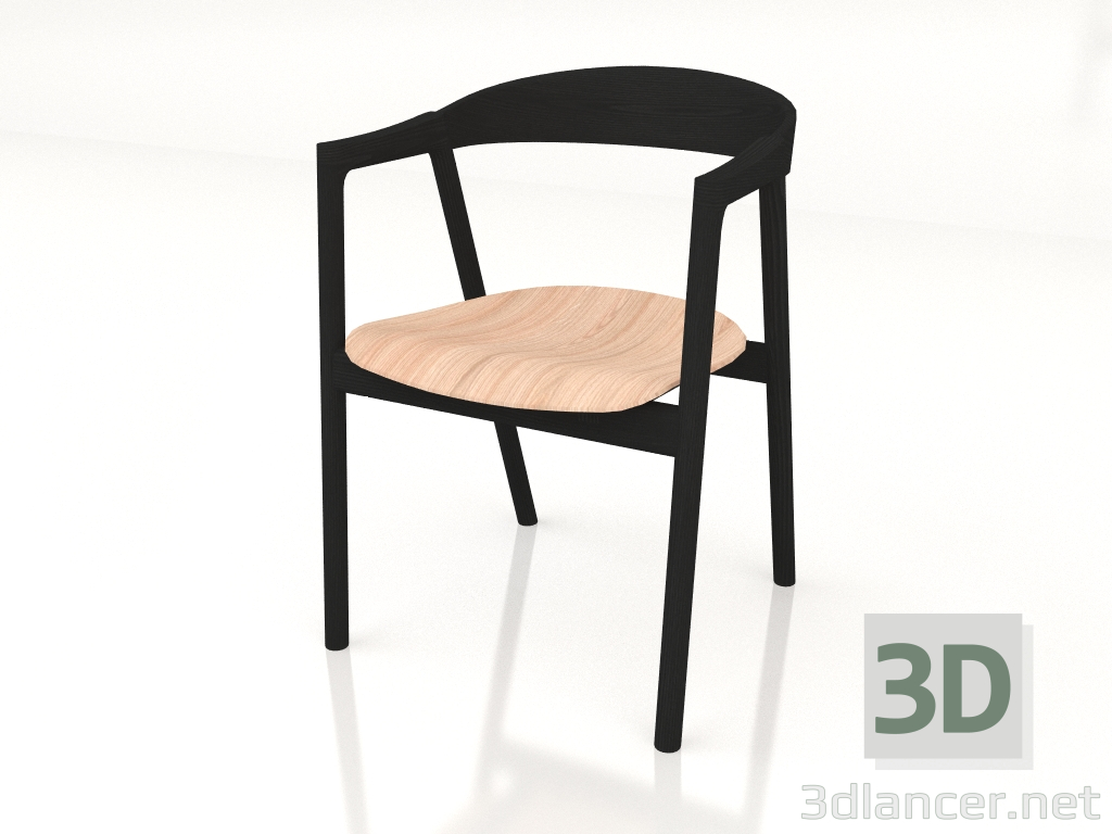 modello 3D Sedia Muna (scuro) - anteprima