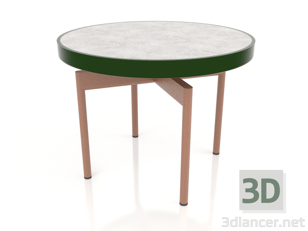 3D Modell Runder Couchtisch Ø60 (Flaschengrün, DEKTON Kreta) - Vorschau