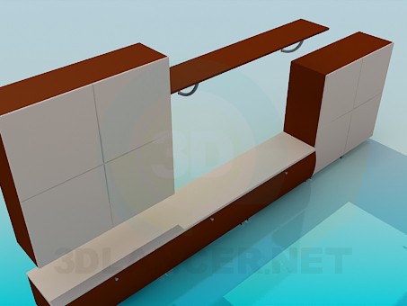 3D Modell Schrank mit Sockel - Vorschau