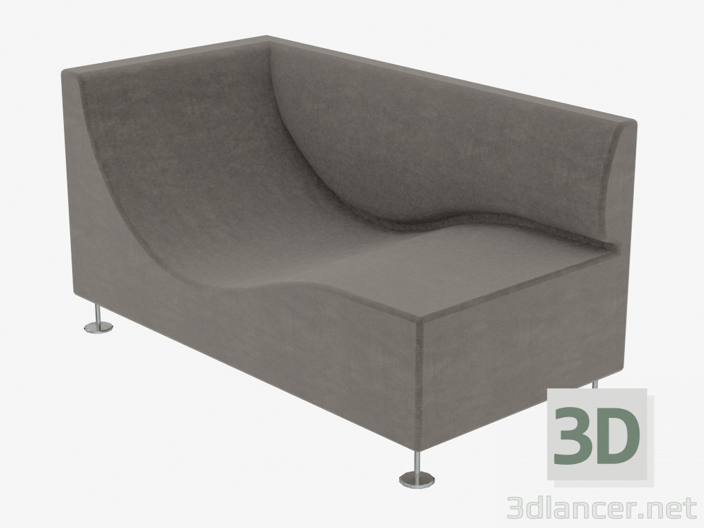 3d model Sofá de salón Tres (TSA3) - vista previa