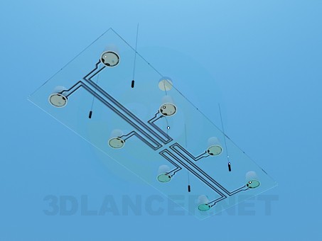 3d model La lámpara en el techo - vista previa