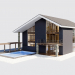 Villa con piscina 3D modelo Compro - render