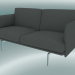 3D Modell Outline Studio Sofa (Remix 163, Aluminium poliert) - Vorschau