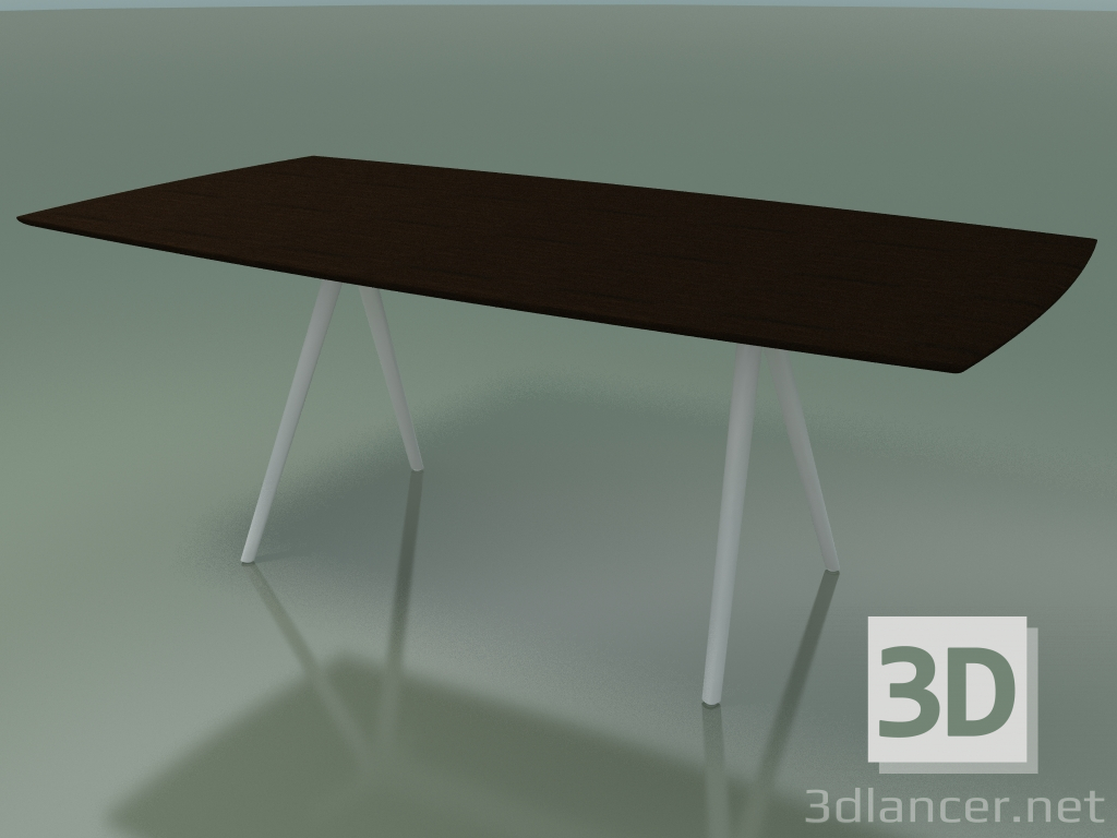 3d model Soap-shaped table 5420 (H 74 - 100x200 cm, legs 150 °, veneered L21 wenge, V12) - preview