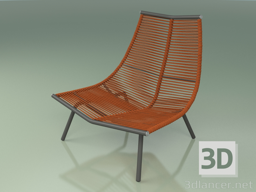 Modelo 3d Cadeira de lazer com encosto alto 002 (Metal Smoke) - preview