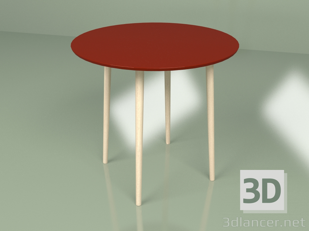 3D Modell Mitteltisch Sputnik 80 cm (burgunderrot) - Vorschau