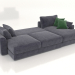 3D Modell Schlafsofa SHERLOCK (zusammengeklappt, Polsteroption 3) - Vorschau