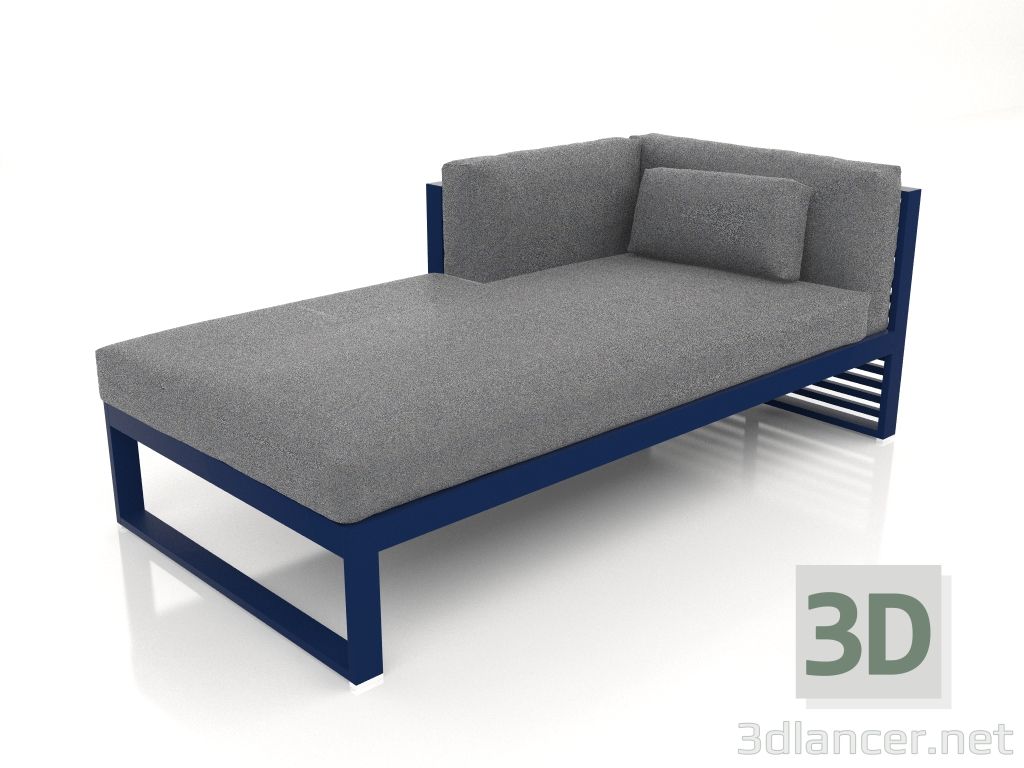 3D Modell Modulares Sofa, Teil 2 links (Nachtblau) - Vorschau