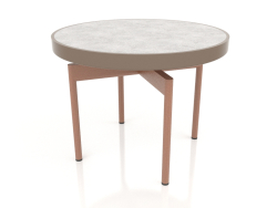 Runder Couchtisch Ø60 (Bronze, DEKTON Kreta)