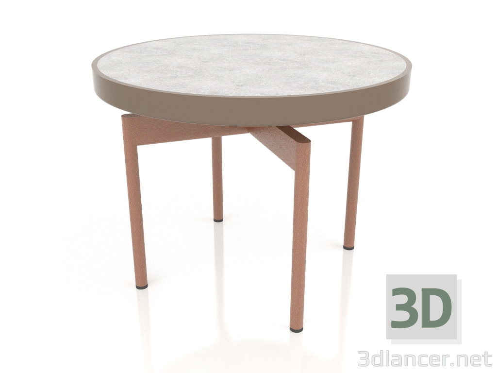 3d модель Стол журнальный круглый Ø60 (Bronze, DEKTON Kreta) – превью