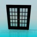 3d model Double door with glass - preview