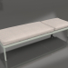 3d model Chaise longue con ruedas (Gris cemento) - vista previa