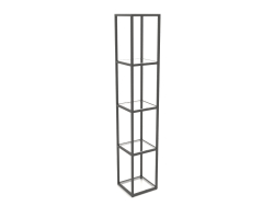 Large square rack (GLASS, 30x30x170, 5 shelves)