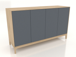Frezelenmiş cepheli TV sehpası FARGO 1600x500x950 mm (arduvaz, açık meşe, seçenek 4)