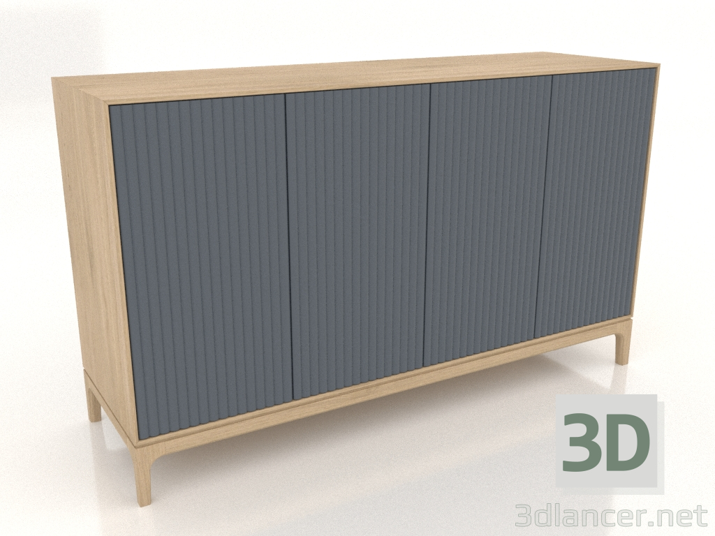 Modelo 3d Móvel de TV FARGO com fachadas fresadas 1600x500x950 mm (ardósia, carvalho clarificado, opção 4) - preview