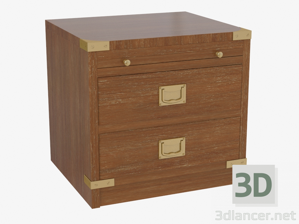 3d model Cajón con dos cajones - vista previa