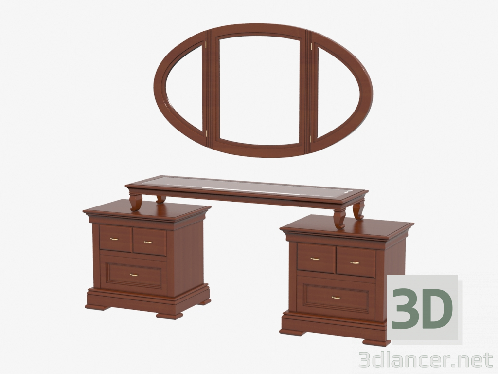 3d model tocador Chopin - vista previa