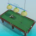 3D Modell Billard-Tisch - Vorschau