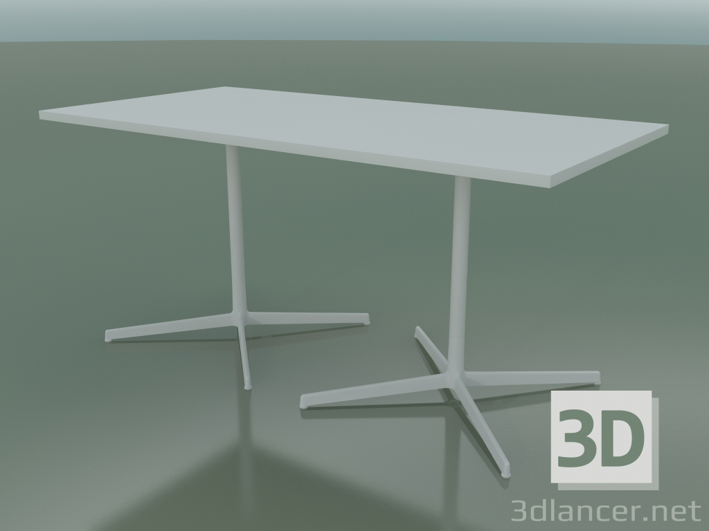 modèle 3D Table rectangulaire avec base double 5526, 5506 (H 74 - 79x159 cm, Blanc, V12) - preview