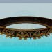 3d model Circular chandelier with gold ornament - preview