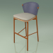 3d model Bar stool 050 (Blue, Metal Rust, Teak) - preview