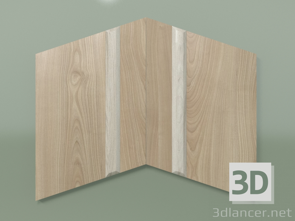 modello 3D Pannello di legno - anteprima