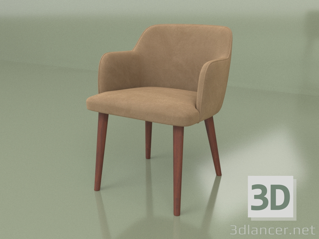 3d model Silla Santino (patas Tin-124) - vista previa