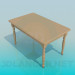 3d model Kitchen table with carved legs - preview