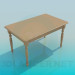 3d model Kitchen table with carved legs - preview