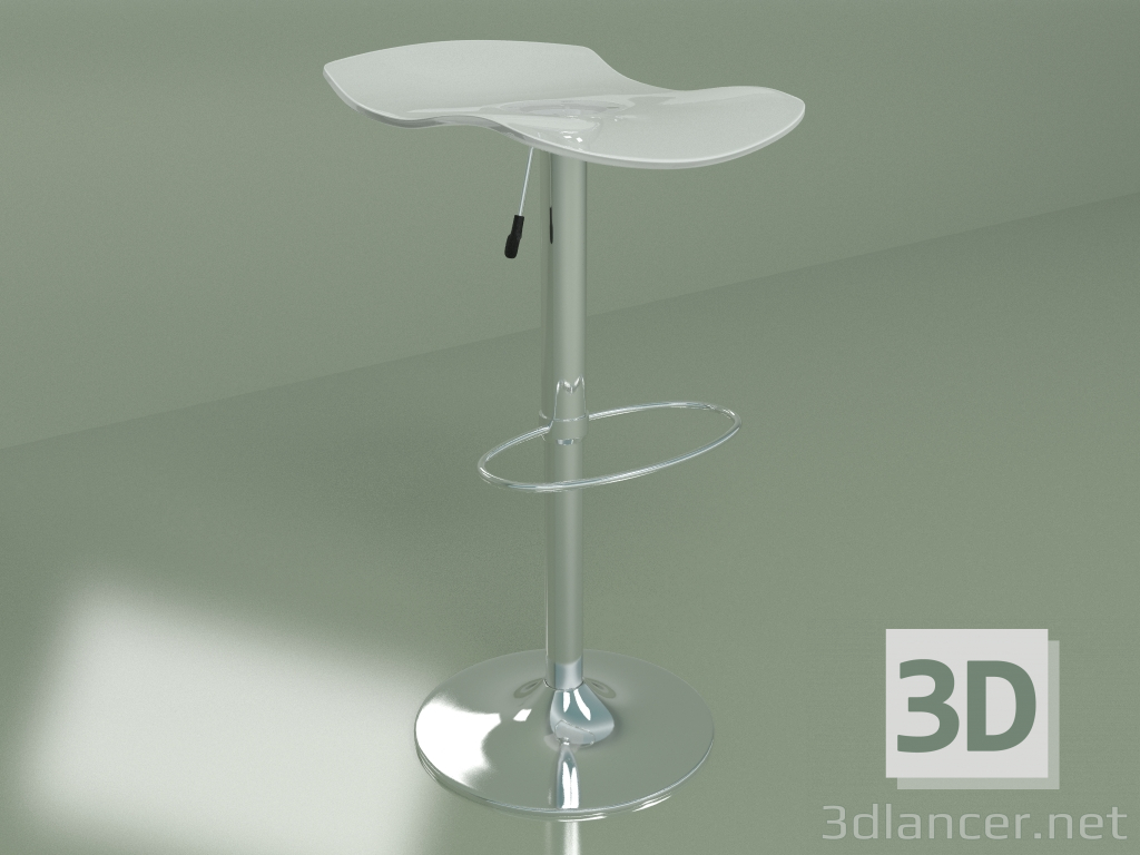 3d model Taburete de bar Flow (transparente) - vista previa