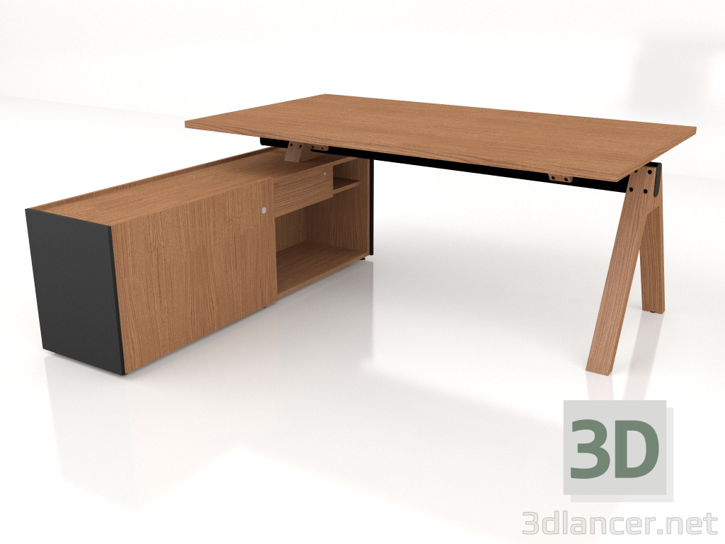 Modelo 3d Mesa de trabalho Viga Executive V03L (1800x1801) - preview