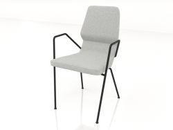 Chair on metal legs D16 mm with metal armrests