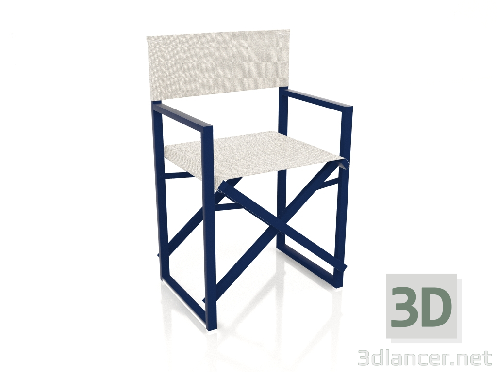 modello 3D Sedia pieghevole (Blu notte) - anteprima