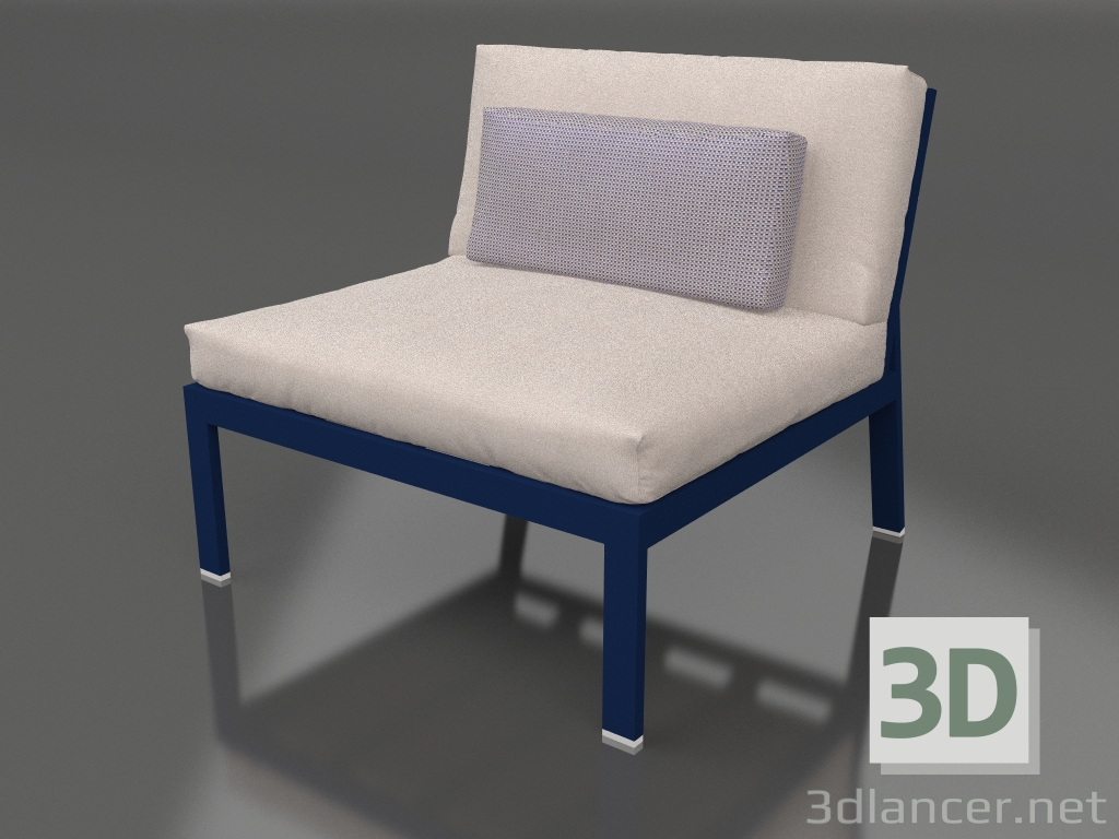 3d model Sofa module, section 3 (Night blue) - preview