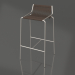 3d model Bar stool Noel H77 (Steel Base, Wool Flag Halyard Dark Grey) - preview