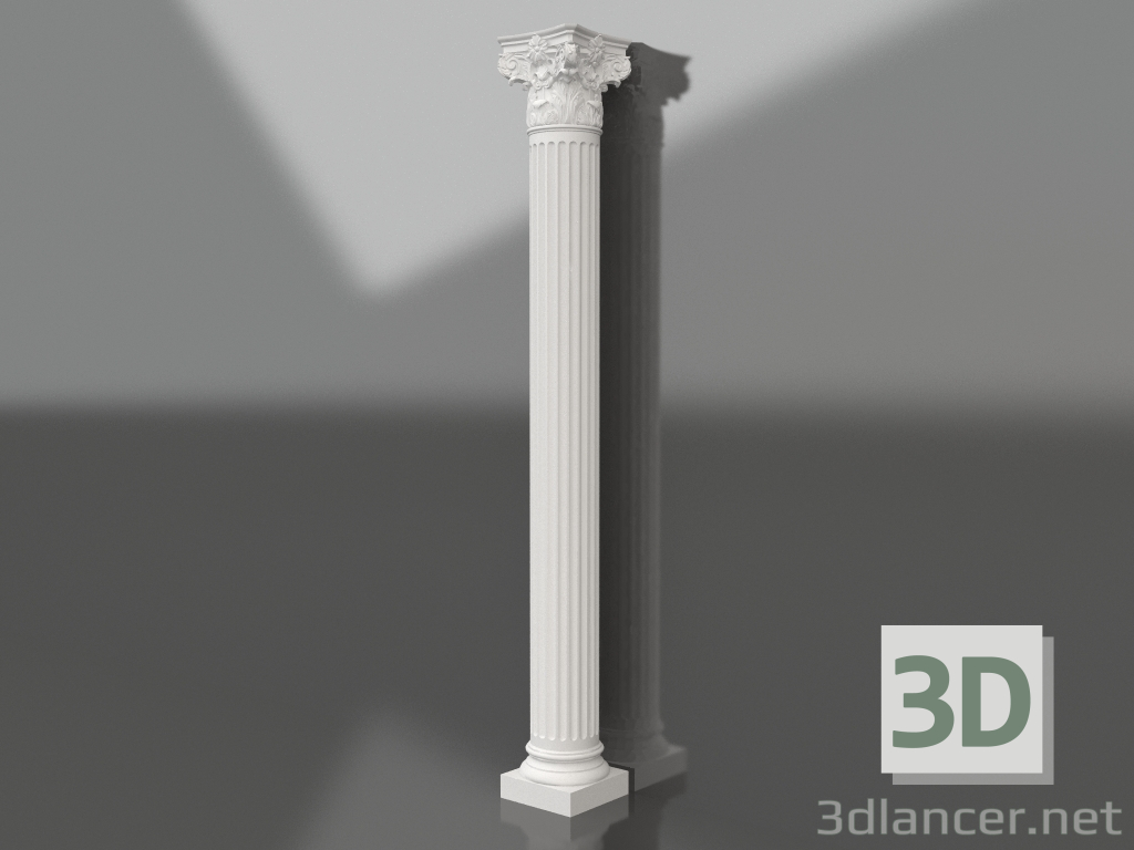 3d model Gypsum column KK 034 (D=290mm, H=3160mm) - preview