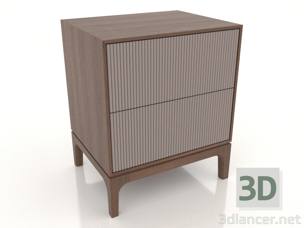 3d model Mesita de noche FARGO de 2 cajones con frontales fresados (platino, roble tabaco, opción 3) - vista previa 3d model Mesita de noche FARGO de 2 cajones con frontales fresados (platino, roble tabaco, opción 3) - vista previa