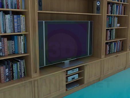 3d model Bookcase - preview