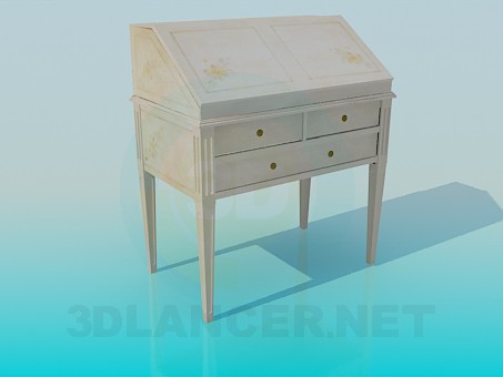 modèle 3D Secretaire - preview